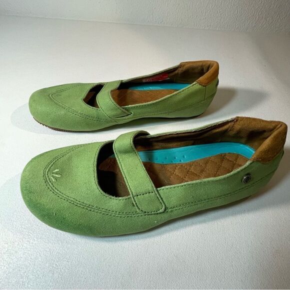 MOZO Fab Flat Canvas leaf green Mary Jane’s size 7 - Picture 8 of 9